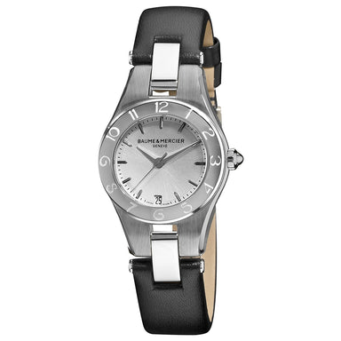 Baume & Mercier Linea Quartz Black Leather Watch MOA10008 