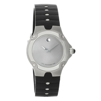 Movado S.E. Sport Edition Quartz Black Leather Watch 0604821 