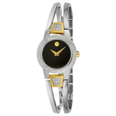 Movado Amorosa Quartz Dot Two-Tone Stainless Steel Bangle with Sets of Diamond Watch 0604983 