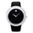 Movado Museum Capelo Quartz Black Leather Watch 0605012 