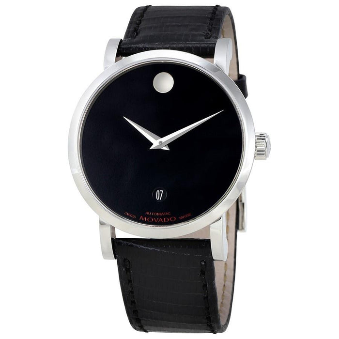 Movado Red Label Automatic Automatic Black Leather Watch 0606114 