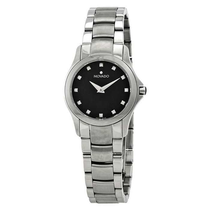 Movado Masino Quartz Diamond Stainless Steel Watch 0606186 