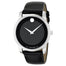 Movado Museum Quartz Black Leather Watch 0606502 