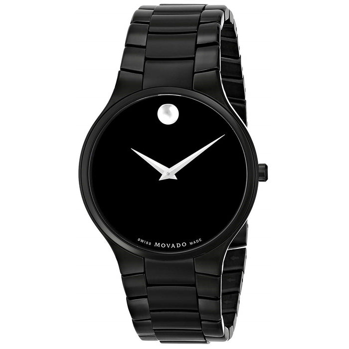 Movado Serio Quartz Black Stainless Steel Watch 0606594 