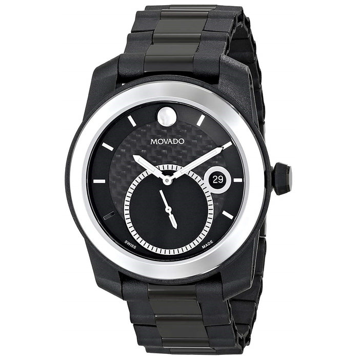 Movado Vizio Quartz Black Stainless Steel Watch 0606614 