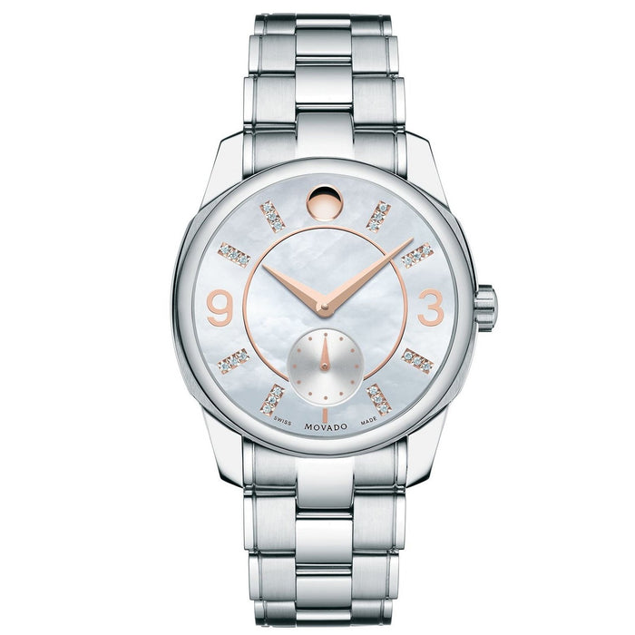 Movado LX Quartz Diamond Stainless Steel Watch 0606619 