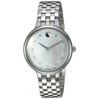Movado Trevi Quartz Diamond Stainless Steel Watch 0606810 