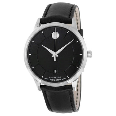 Movado 1881 Automatic Automatic Black Leather Watch 0606873 