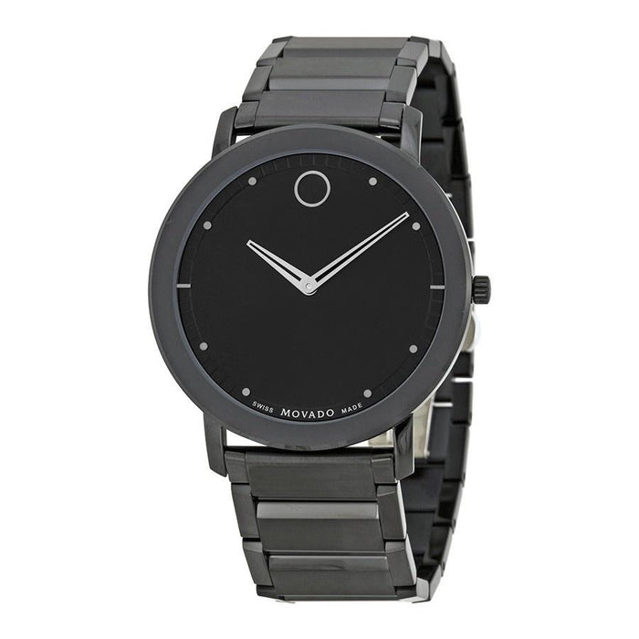 Movado Sapphire Quartz Black Stainless Steel Watch 0606882 