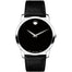 Movado Museum Quartz Black Leather Watch 0607012 