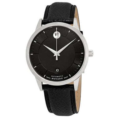 Movado 1881 Automatic Automatic Black Leather Watch 0607019 