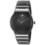 Movado Cerami Quartz Black Ceramic Watch 0607047 