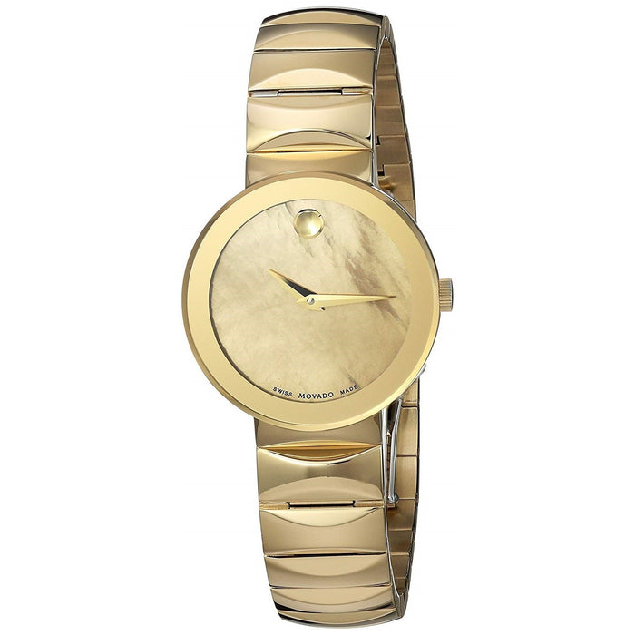 Movado Sapphire Quartz Gold-Tone Stainless Steel Watch 0607049 