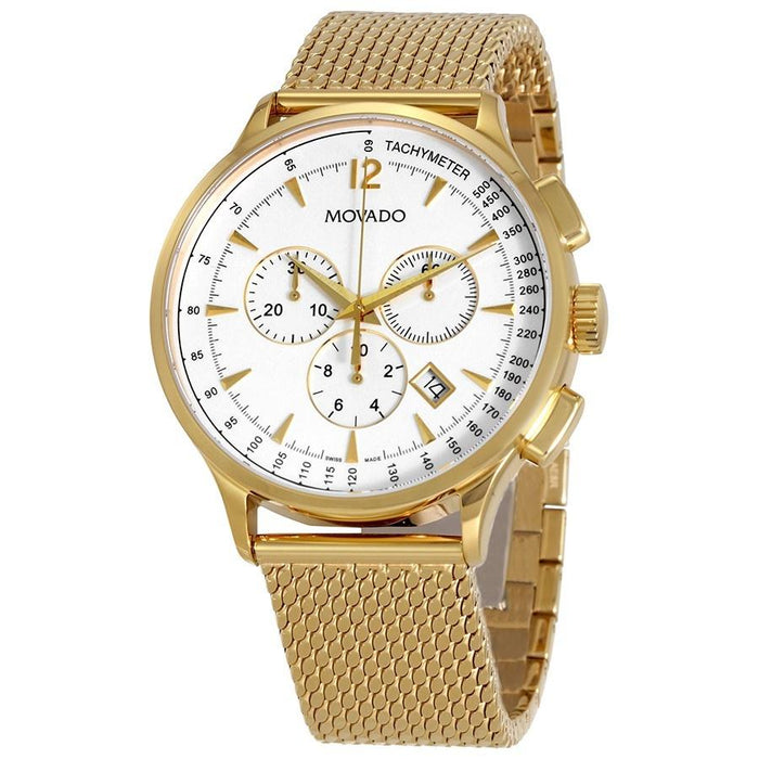 Movado Circa Quartz Chronograph Gold-Tone Stainless Steel Watch 0607080 