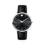 Movado Ultra Slim Quartz Black Leather Watch 0607086 