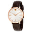 Movado Ultra Slim Quartz Brown Leather Watch 0607093 