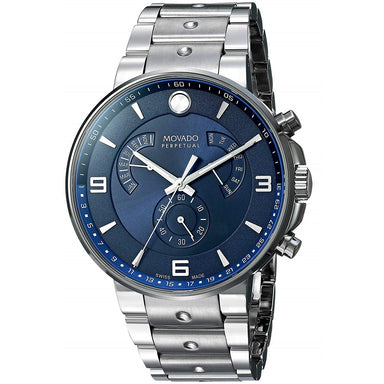 Movado SE Pilot Quartz Perpetual Stainless Steel Watch 0607129 