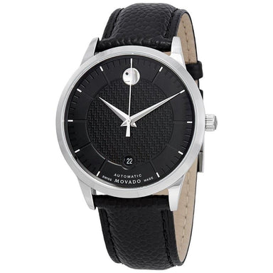 Movado 1881 Automatic Automatic Black Leather Watch 0607165 