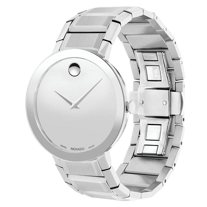 Movado Sapphire Quartz Stainless Steel Watch 0607178 
