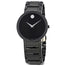 Movado Sapphire Quartz Black Stainless Steel Watch 0607179 