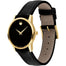 Movado Museum Quartz Black Leather Watch 0607205 