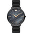 Movado Ultra Slim Quartz Black Stainless Steel Watch 0607211 