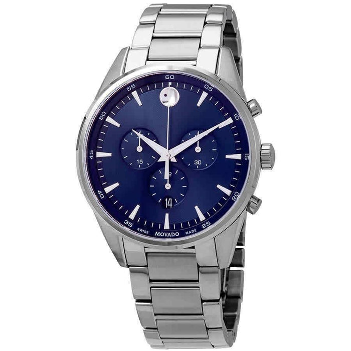 Movado Stratus Quartz Chronograph Stainless Steel Watch 0607248 