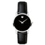 Movado Museum Quartz Black Leather Watch 0607274 