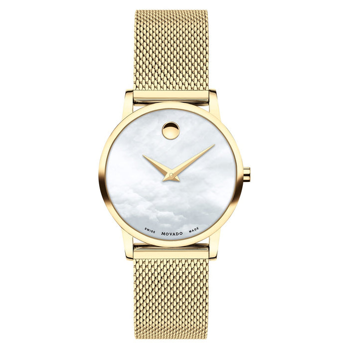 Movado Museum Classic Quartz Gold-Tone Stainless Steel Watch 0607351 