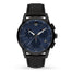 Movado Museum Sport Quartz Chronograph Black Leather Watch 0607360 