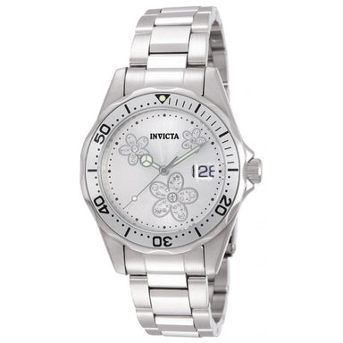 Invicta Women's 12506 Angel Quartz 3 Hand Metallic White Dial Watch
