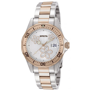Invicta Women's 12507 Angel Quartz 3 Hand Metallic White Dial Watch