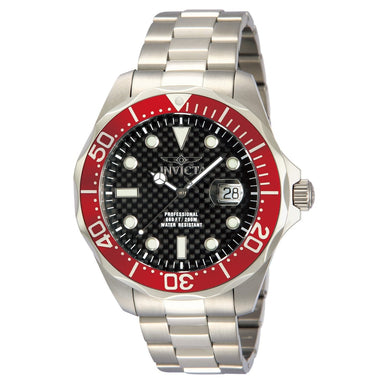Invicta Men's 12565 Pro Diver Quartz 3 Hand Black Dial Watch