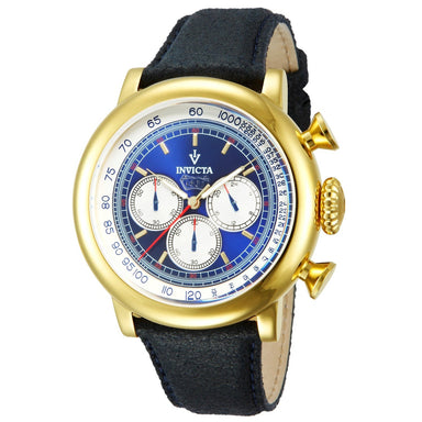 Invicta Men's 13057 Vintage Quartz 3 Hand Blue Dial Watch