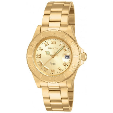 Invicta Women's 14321 Angel Quartz 3 Hand Gold Dial Watch