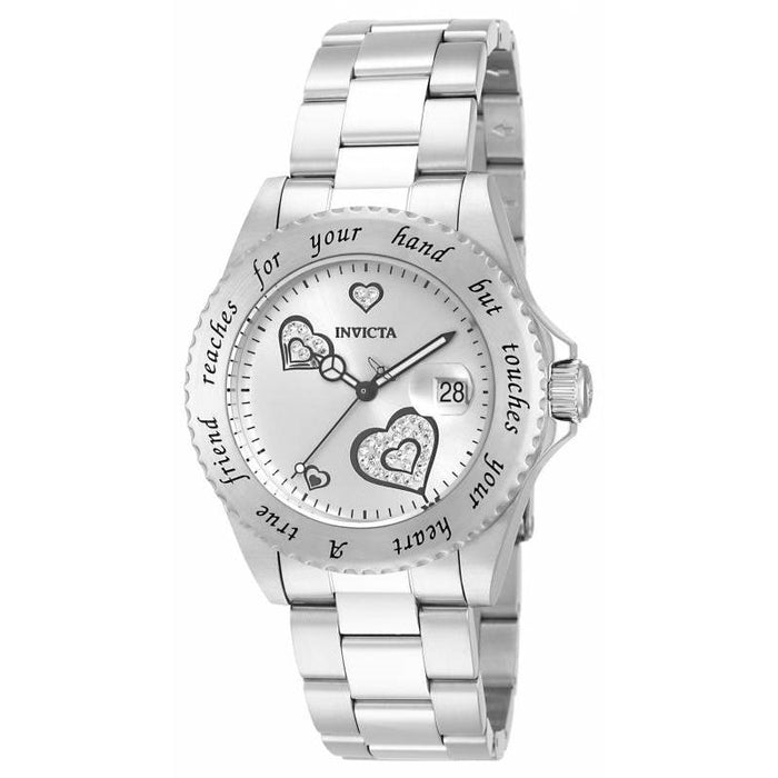 Invicta Women's 14729 Angel Quartz 3 Hand Silver Dial Watch