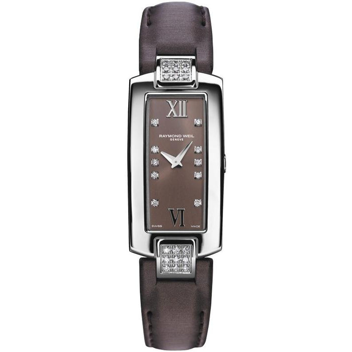 Raymond Weil Shine Quartz Diamond Brown Leather Watch 1500-ST3-00775 