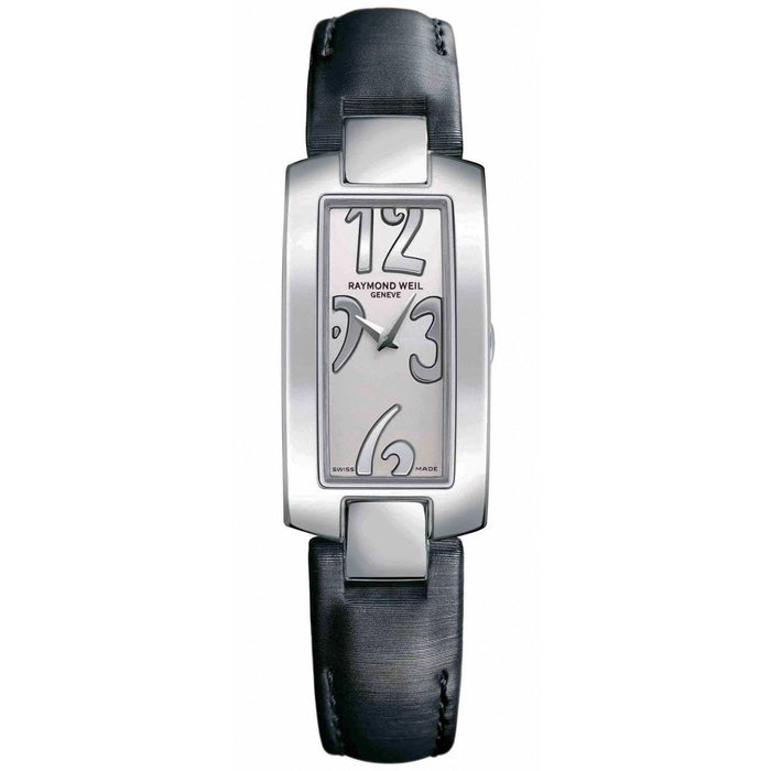Raymond Weil Shine Quartz Black Leather Watch 1500-ST3-05303 