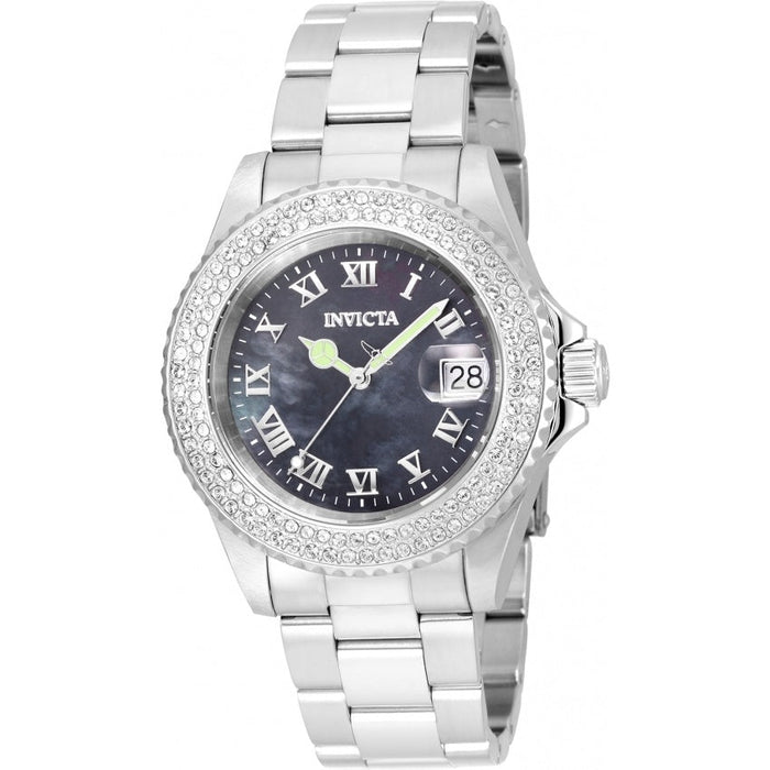Invicta Women's 21711 Angel Quartz 3 Hand Black Dial Watch