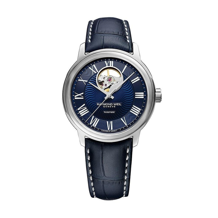 Raymond Weil Maestro Automatic Automatic Blue Leather Watch 2227-STC-00508 