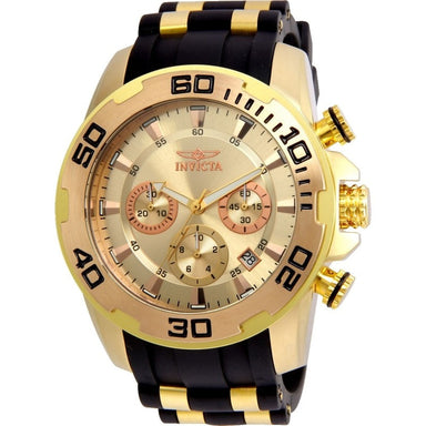 Invicta Men's 22342 Pro Diver Quartz Chronograph Gold Dial Watch