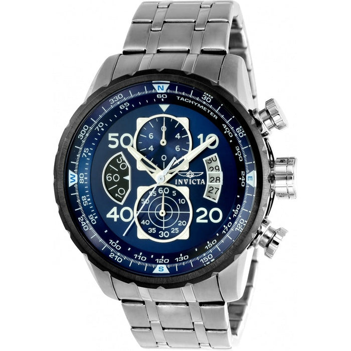 Invicta Men's 22970 Aviator Quartz Multifunction Blue Dial Watch