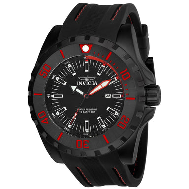 Invicta Men's 23735 Pro Diver Quartz 3 Hand Black Dial Watch