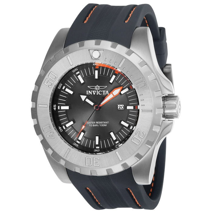 Invicta Men's 23737 Pro Diver Quartz 3 Hand Charcoal Dial Watch