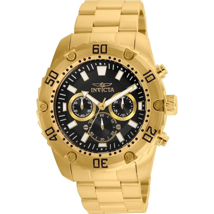 Invicta Men's 24834 Pro Diver Quartz Chronograph Gold Dial Watch