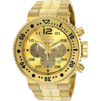 Invicta Men's 25076 Pro Diver Quartz Chronograph Gold Dial Watch