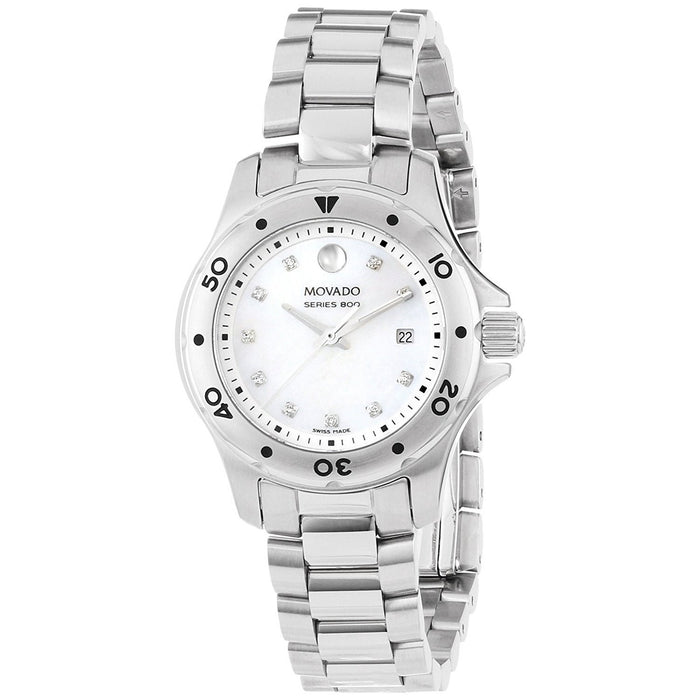 Movado Series 800 Quartz Diamond Stainless Steel Watch 2600078 