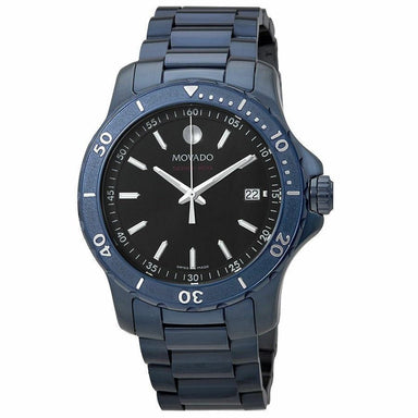 Movado Series 800 Quartz Blue Stainless Steel Watch 2600139 