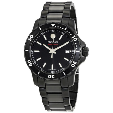 Movado Series 800 Quartz Black Stainless Steel Watch 2600143 