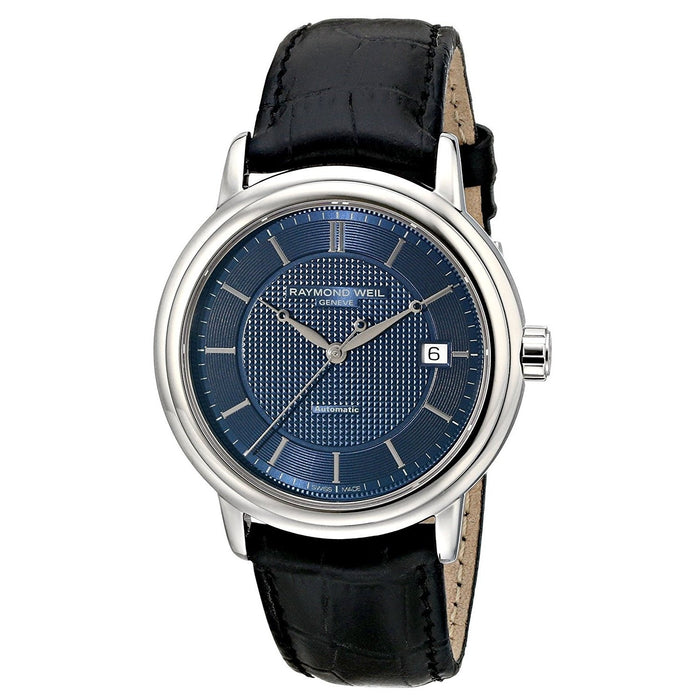 Raymond Weil Maestro Quartz Black Leather Watch 2837-STC-50001 